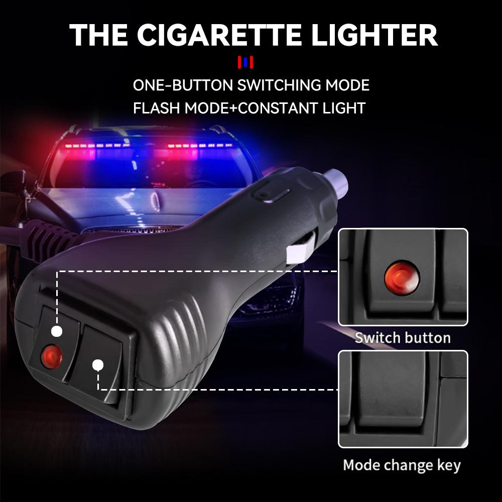 LED Universal Car Strobe Light Flasher Vehicle Windshield Flashing Warning Signal Lamp Red Blue Police Emergency Lights 12V