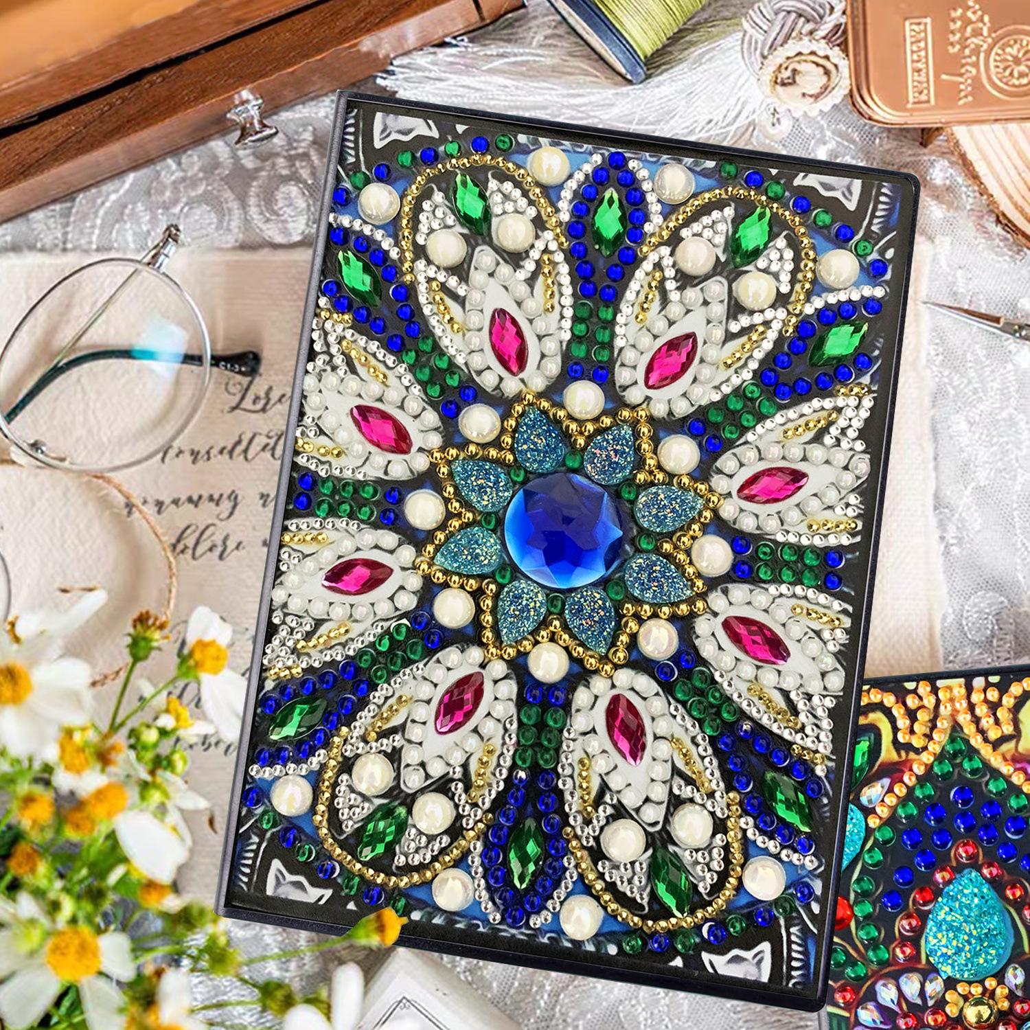 Children S Diy Sticker Diamond A5 Notebook Diamond Painting Book, New 50-Page Creative Special-Shaped Bright Diamond (as the picture,HM028)