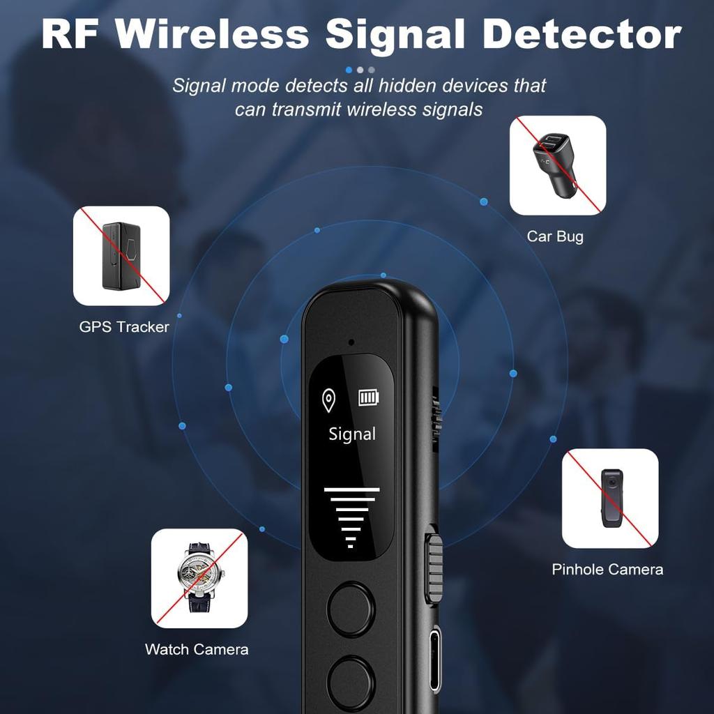 1 Stück Kameradetektoren, Detektor für versteckte Kameras für Hotels, Wanzendetektor, Detektor für versteckte Geräte für GPS-Tracker/Signalerkennung