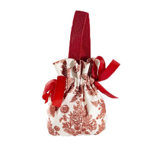 10 Pcs Hand Drawn Flowers Jacquard Candy Bag Wedding Candy Box No Folding Required Handheld Gift Box Used for Wedding Festival