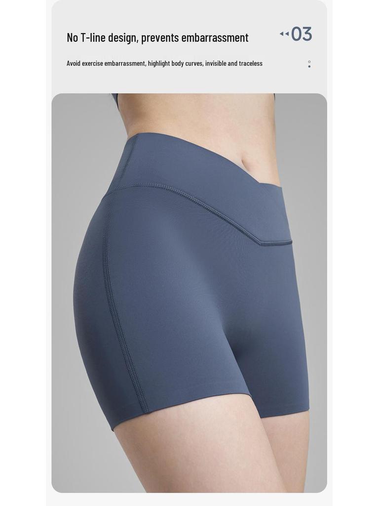 2025 Nude Feel Women's Yoga Peach Butt Fitness Shorts - Summer Three-Quarter Length for Running and Sports