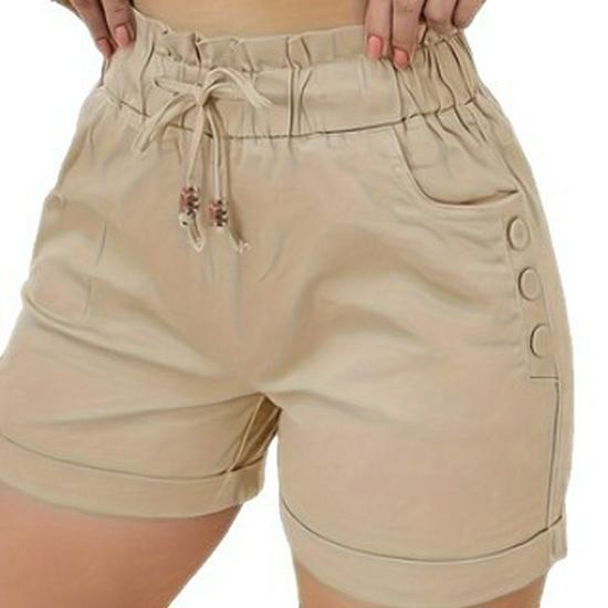 Women's Quick Dry Bell Pocket High Waist Casual Shorts (Spring/Summer 2026 Collection)