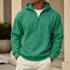 Men's Casual Hoodie Sweatshirt with Zip Collar, Multi-Pocket, Long Sleeve