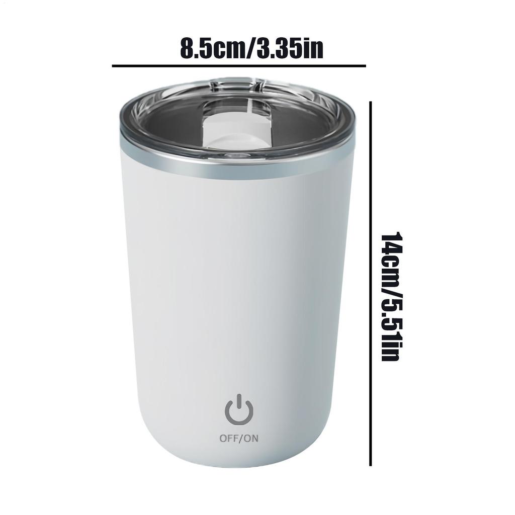 350ml Automatic Self-Stirring Mug 304 Stainless Steel Rechargeable Magnetic Mug Milk Mixing Cup Smart Mixer Water Bottle