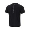 Li-Ning Comfortable Casual Versatile Breathable Round Neck Letter Solid Color Short Sleeve T-Shirt Men Tops Black ATSV265-8