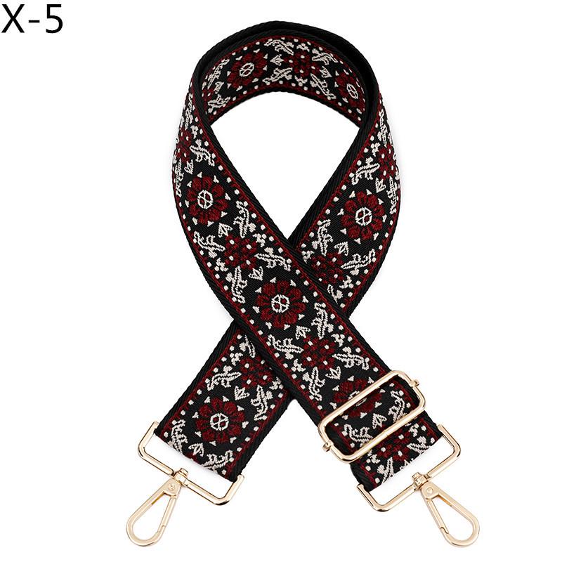 Nastavitelný žakárový ramenní popruh v etnickém stylu pro dámské crossbody tašky