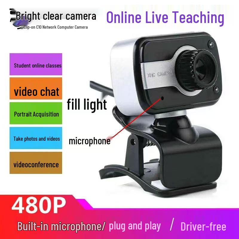 HD 1080p Driver-Free Webcam for Online Classes & Video Conferencing