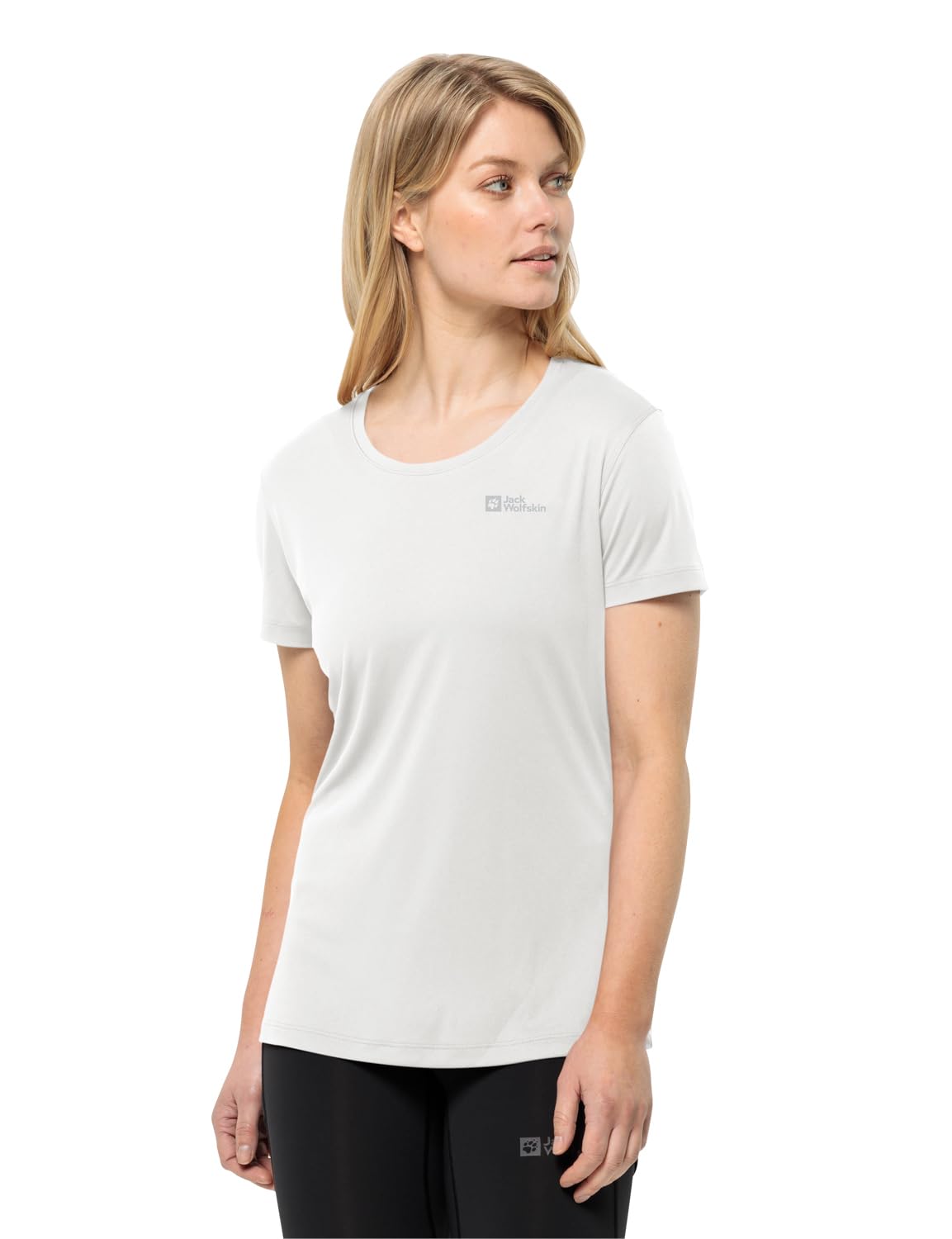 

Женская футболка Jack Wolfskin с коротким рукавом Tech и TECH белая L (TEXADRI Влагоотводящий, Быстросохнущий, Антибактериальный, Устойчивый к запахам) [1807122 /