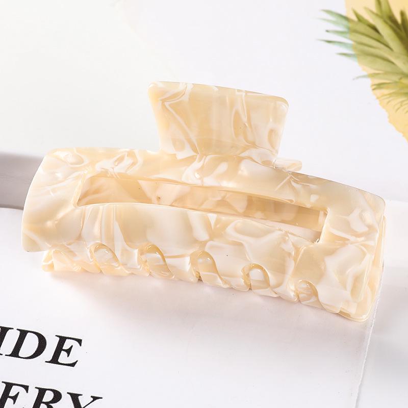 Korean-Style Temperament Square Acetate Hair Clip for Women - Large Ponytail Accessory