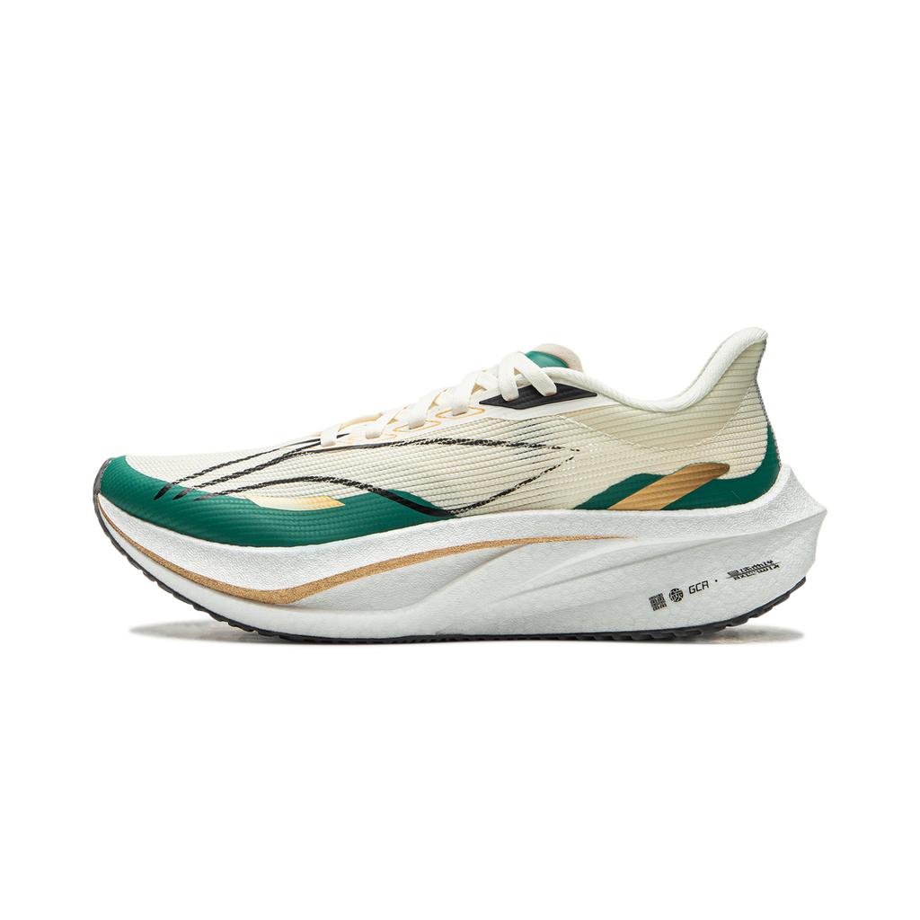 New LINING Feidian 4 Challenger Running Shoes Women's Low top Beige Green ARMU006-18