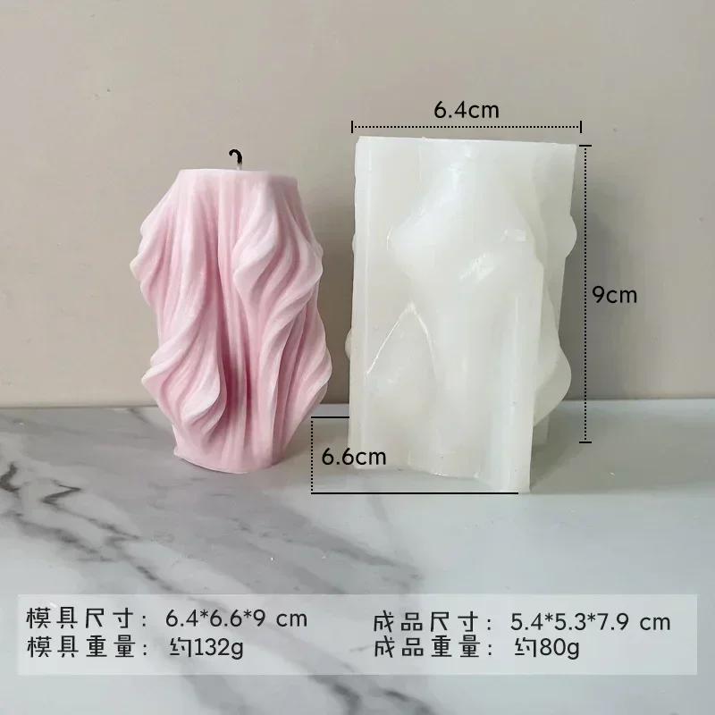 Prägnant Kreativ Mode Geometrisch Baumwurzel Silikon Kerzenform Welle Drehend Aromatherapie Seife Gips Ornament Form Geschenke