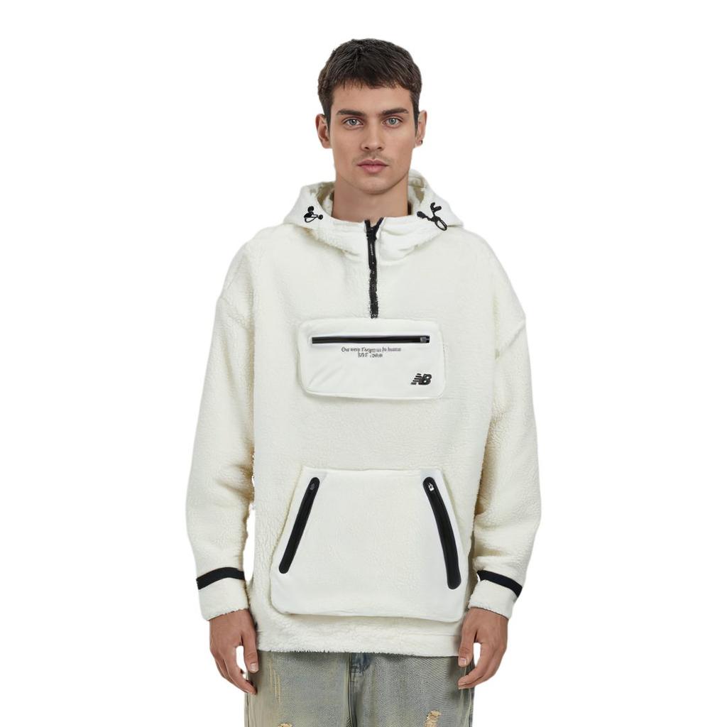 New Balance Sports Life Collection Sweatshirt Unisex Ivory White Couple's 5CB42143-IV