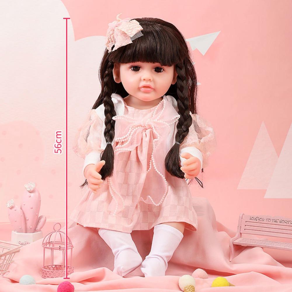 56Cm Reborn Simulation Barbie Gift Doll Baby Soft Gel Girl Toy Set Children's Doll