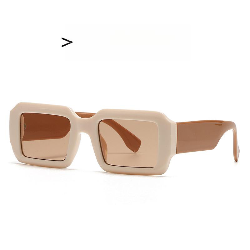 Small Square Full Frame Sunglasses UV400 PC Frame & Lens Light Blocking