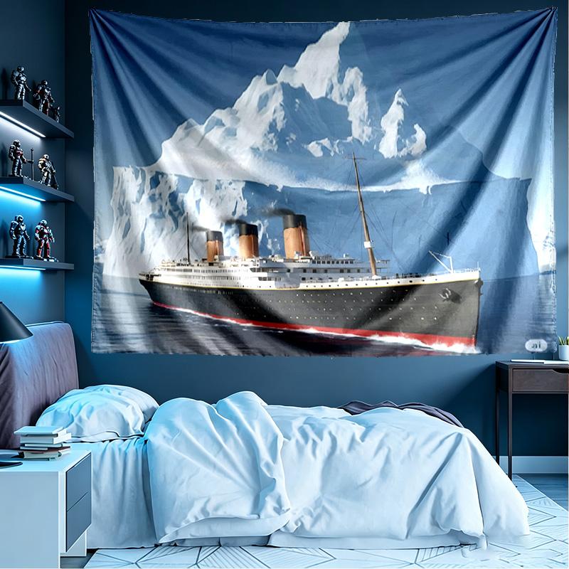 RMS Titanic Print Tapestry, Lightweight Wall Hanging, for Bedroom, Dorm, Living Room, Home Art Decor, Birthday Christmas Gift for Friends