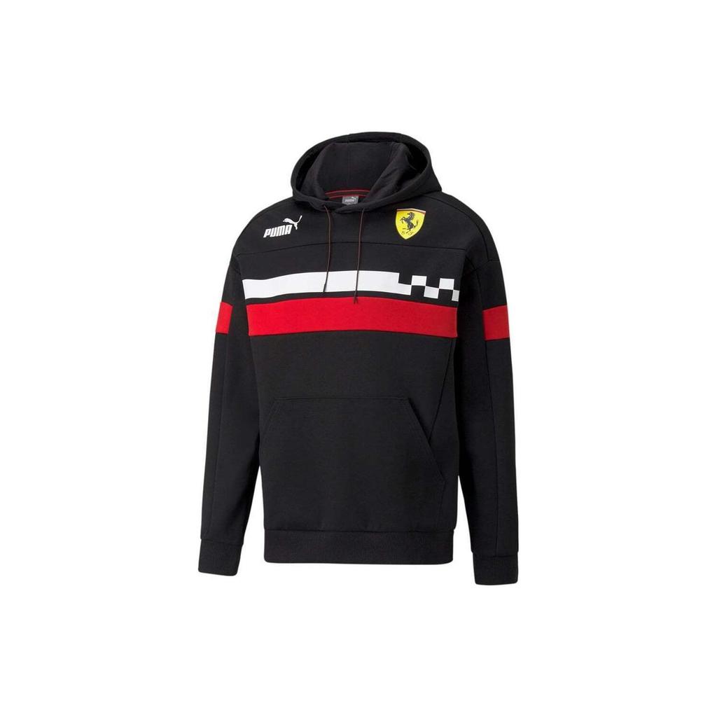 Puma Letter Pattern Printed Fitted Long Sleeve Hoodie Men Hoodies Black 531650-01