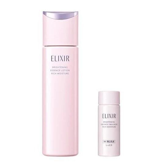 Elixir Moisturizing Brightening Lotion Moist Type ca 2026 Model Small Emulsion Included Bulk Set 170mL + 18mL Quasi-Drug Whitening Transparency Spot