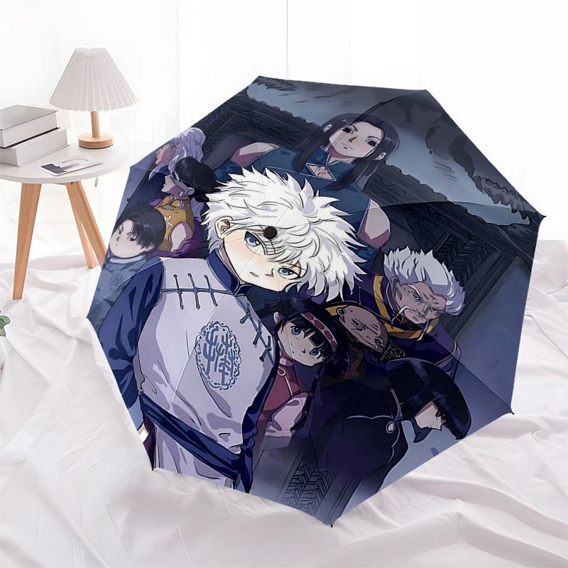 

1pc Ghost Band Logo Automatic Opening Folding Umbrella with 8-Rib Iron Frame, Portable Outdoor for Fans, Travelers, Everyday Use, Festival Gifts (Ghos
