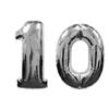 32 Zoll Gold Silber Zahlen Folienballons 10 20 30 40 50 60 70 80 90 Jahre Alt Kind Erwachsener Geburtstag Jubiläum Party Dekoration