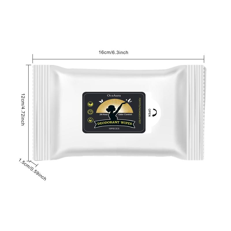 Deodorizing Body Wipes Disposable and Moist Gentle Cleansing Wipes For Sweat Odor Sports School Trip and Travel