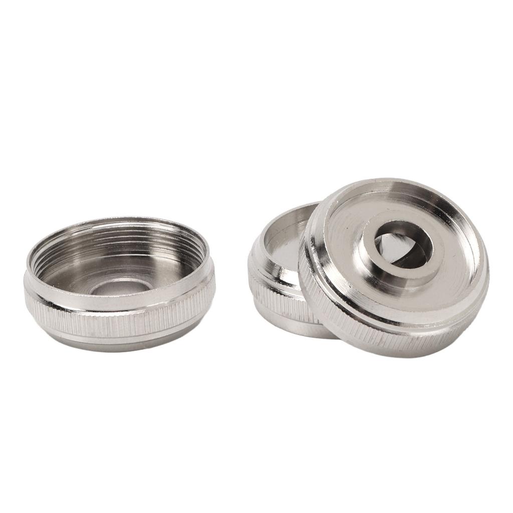 3Pcs Trumpet Valve Cap Metal Silver Screw Piston for Trumpet Replacement Musical Instrument Accessories Trumpet Top