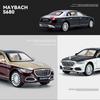 1:24 Mercedes Benz Maybach S680 Luxury Limousine Alloy Diecast Metal Model Sound & Light Children Toy Collection Hobby Boys Gift