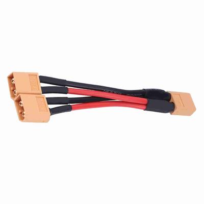 Adapter złącza pakietu baterii równoległych XT60 kabel 14AWG dla RC Lipo 1 żeńskie na 2 męskie