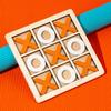 Tic-Tactics Game For Children Wooden Colorful 14X14Cm Orange