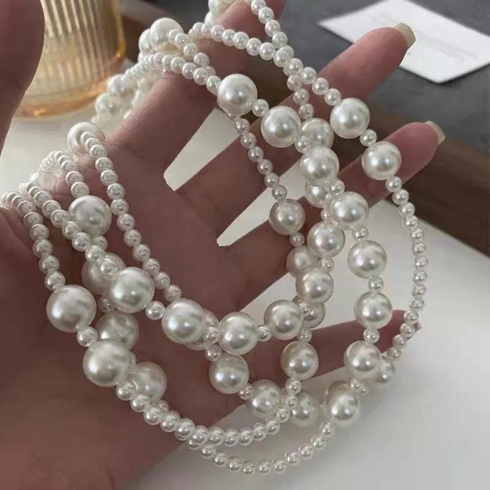 Long Length Pearl Necklace Simulated Pearl Women's Necklace Sweet Long Necklace  Formal Occasions