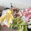 Casaco de Inverno Infantil Jaqueta de Lã Grossa Outerwear com Capuz de Animal de Desenho Animado Roupas Quentes de Inverno para Meninos e Meninas