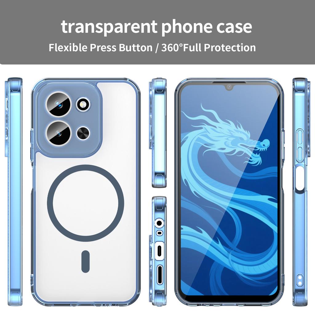Xiaomi Redmi 15C 4G/15C 5G/Poco C85 Clear Phone Case,Non-Yellowing Magnetic Phone Case for Xiaomi Redmi 15C 4G/15C 5G/Poco C85