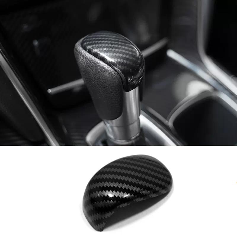 For Honda HR-V  HRV Vezel E:HEV    ABS CarbonFiber Car Gear Head Shift Handle Knob Cover Handball Trim Sticker