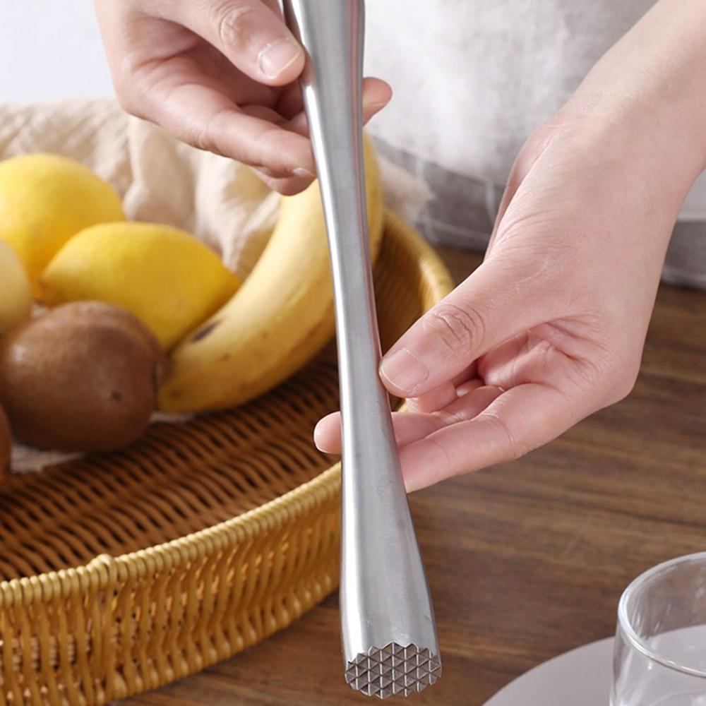 Bar Masher Stainless Steel Old Fashioned Mojito Muddler Cocktail Mixer Ice Crusher Stirrer Tool
