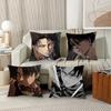 Anime Attack On Titan Levi Ackerman Pillow Case Office Cushions Suitable For Sofa Car Bedroom Decorative Cushion Cover
