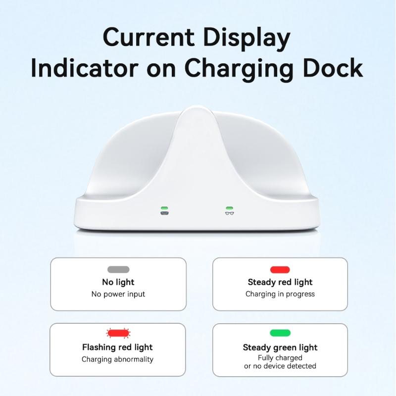 Portable Intelligent Charging Station With Magnetic Technology For Eyewear Technology Glasses ABS Case Home Office Use