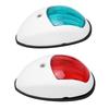 2Pcs IP66 Marine Sailing Signal Light DC 12V 3W LED Navigation Lamp Red Green Light for Yacht BoatWhite