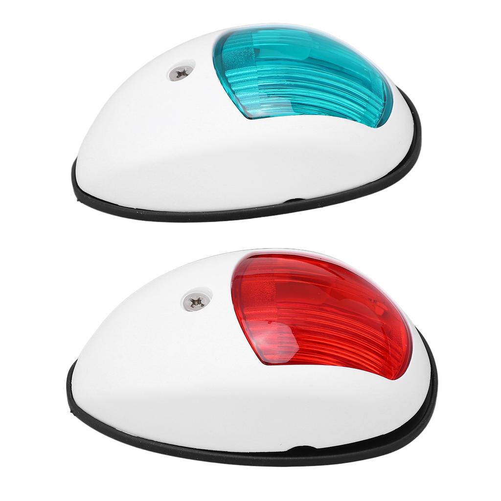 2Pcs IP66 Marine Sailing Signal Light DC 12V 3W LED Navigation Lamp Red Green Light for Yacht BoatWhite