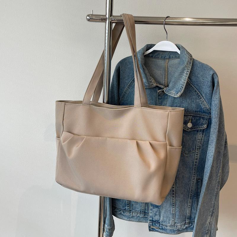 Bag Women's 2025 Autumn New Large Capacity Tote Bag Retro Simple Canvas Bag Commuter Casual Messenger Bag Tide