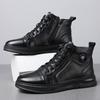 [89 Yuan for 1 Pair] Martin Boots Men's Leather High-top Boots Handsome and Versatile Men's Leather Boots Are Thick and Will Not Be Returned or