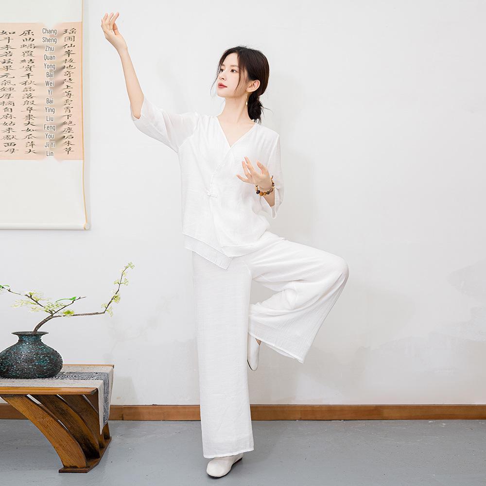 

2025 Этнический Дзен Медитация и Йога Комплект из двух предметов для женщин XXL белый