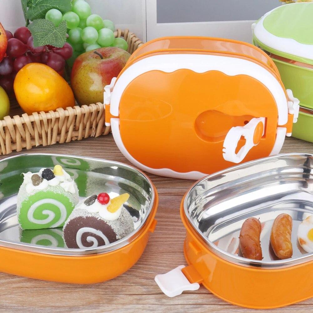 900ml Stainless Steel Keep Warm Container Durable Kitchen Tools Christmas Food Storage with Folding Handle Convenient Lunch Box