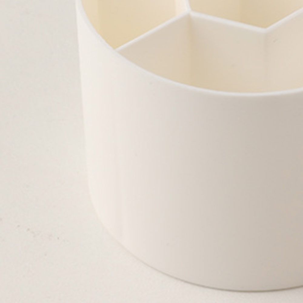 Mini Desktop Storage Box Round Stationery Storage Rack Simple Makeup Brush Holder for Home