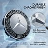 LRQ2   4PCS Car Wheel Hub Cover 3D Metal Rim Center Cap Decals Waterproof Stickers For Mercedes-Benz C550 C180 C200 C220 C230 C250 C280