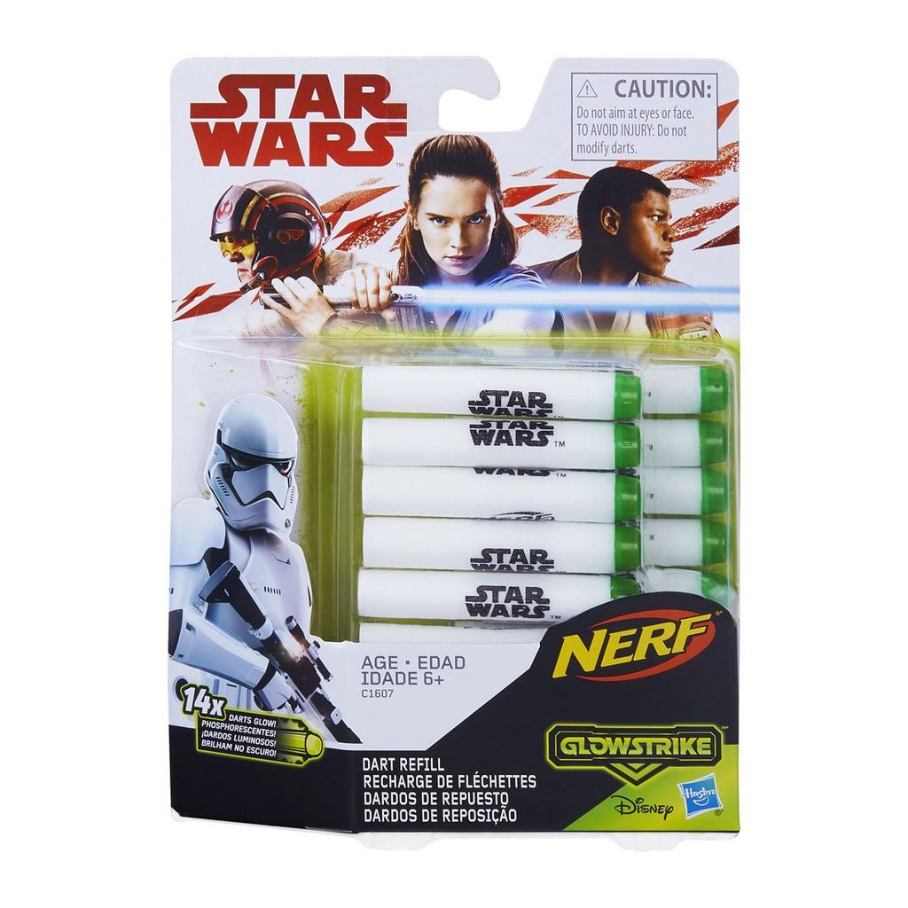 Star Wars Nerf Glow Strike Darts 14 Bullet Pack