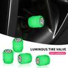 VW 4Pcs Luminous Car Tire Valve Caps Fluorescent Night Glow Decor For Volkswagen VW GTI Golf 7 Polo Tiguan Passat Jetta Accessories