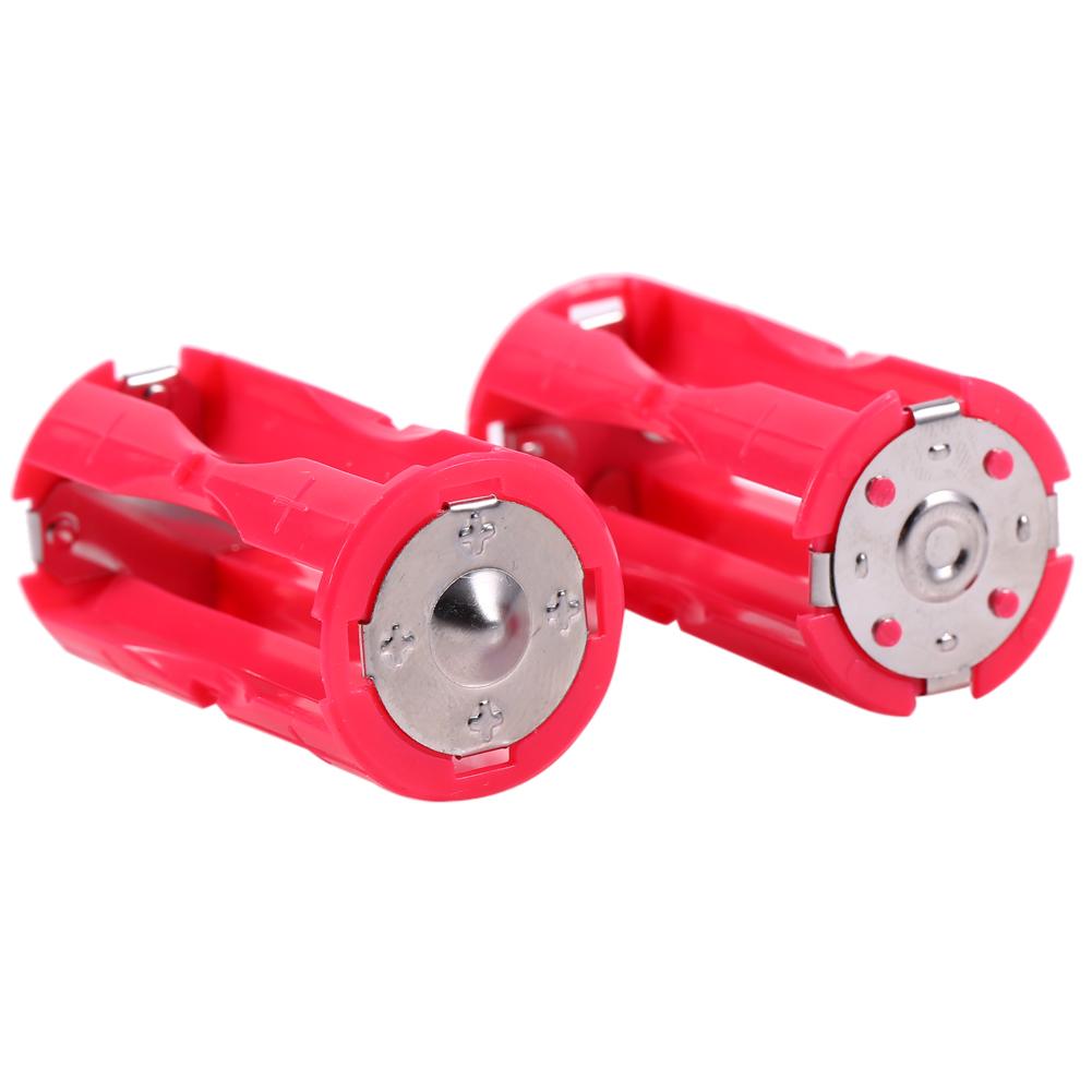 Portable 4pcs 4AAA to C Size Parallel Battery Convertor Adapter Holder Cases Box Red