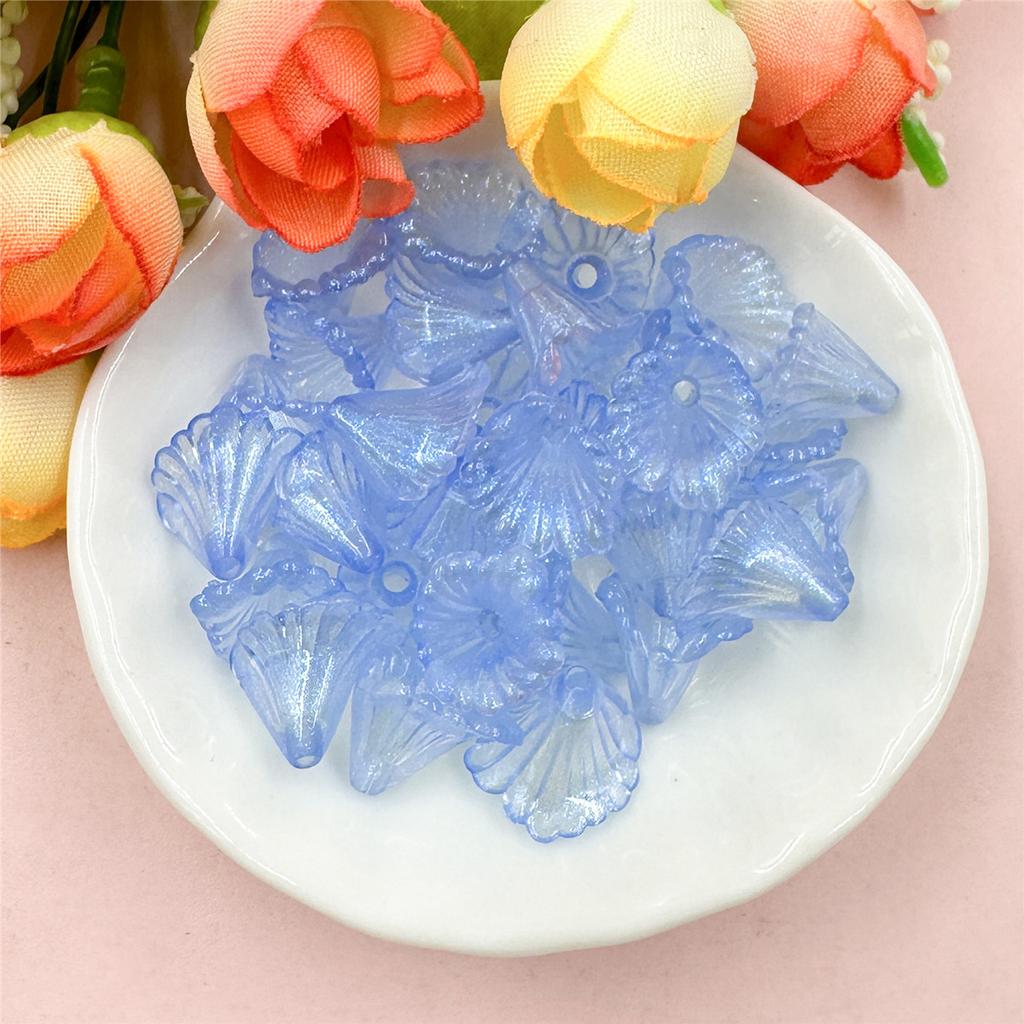 Creative Loose Beads Jewelry Accessories 9Colors 14.3*10mm Bracelets Earrings Acrylic Morning Glory DIY Jewelry Making 200PCS Necklace