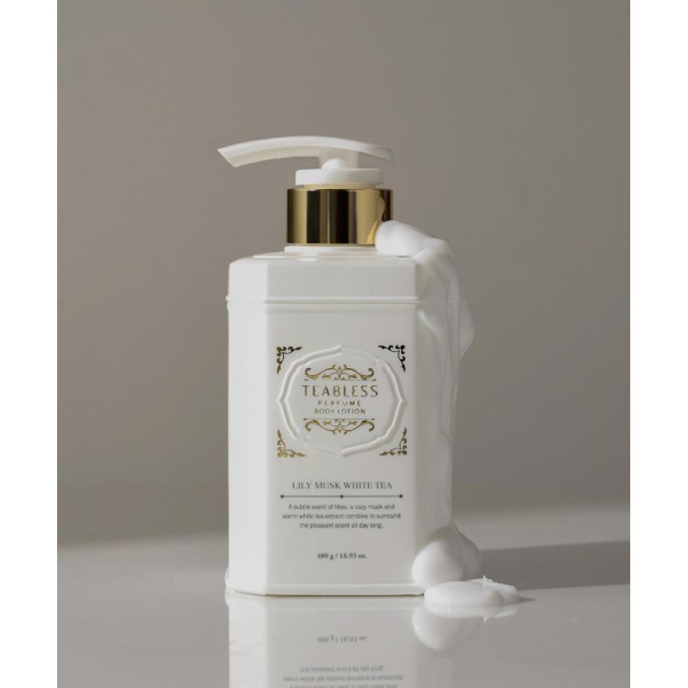 Teabless [White Tea Musk Fragrance] Tibless Lily Musk White Tea Perfume Body Lotion 480ml 24 Hour fragrance+Body Odor Improvement