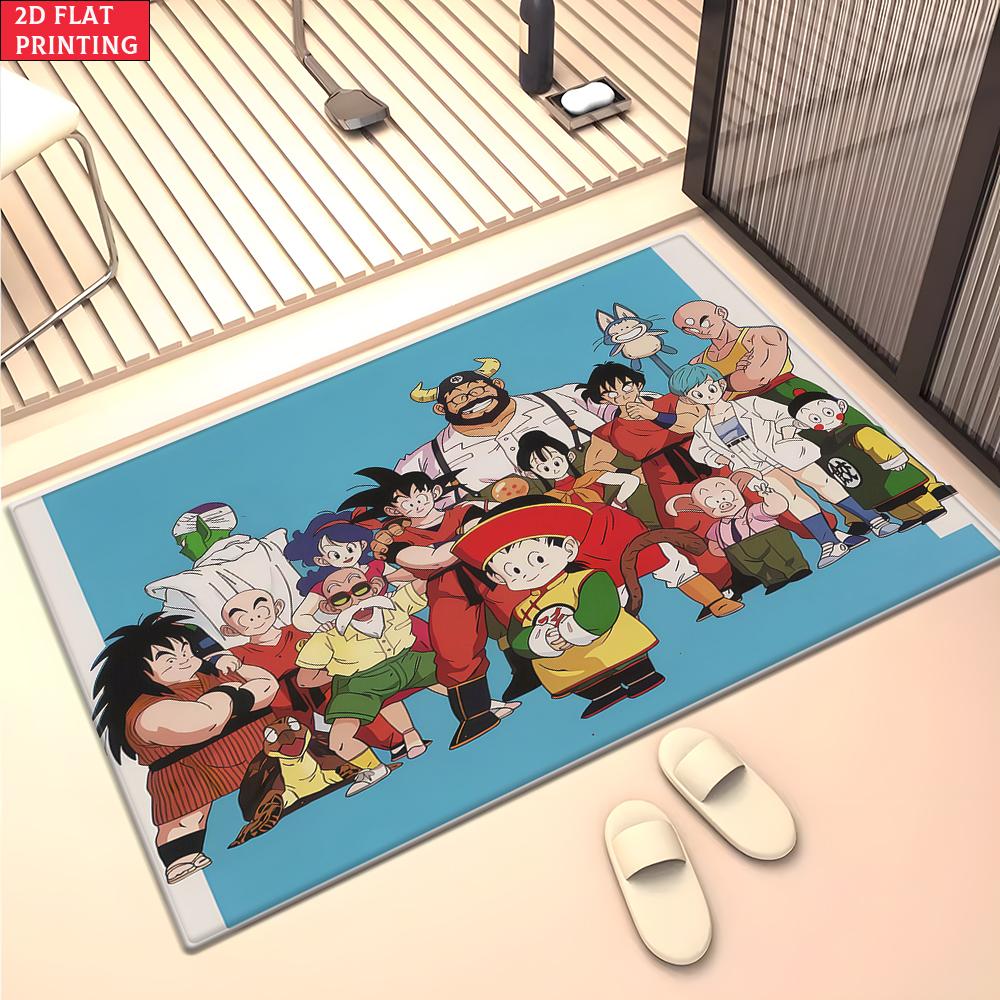 Anime Classic Character Group Doormat,2D Non-slip Floor Mat,Entrance Rug for Car Bathroom Living Room Kitchen Home Decor Gift