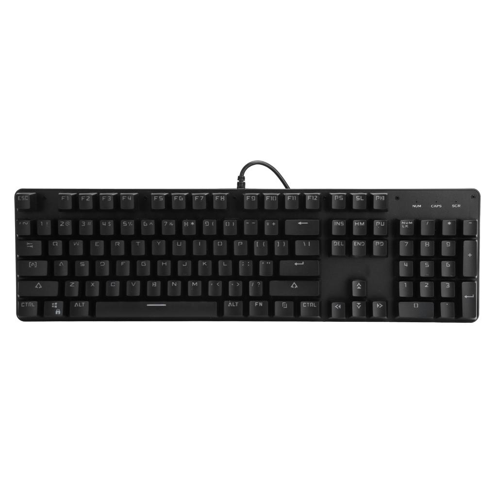 Game Keyboard Mechanical Blue Switch 104 Keys Color Hybrid E-Sport Computer Accessories(Black )